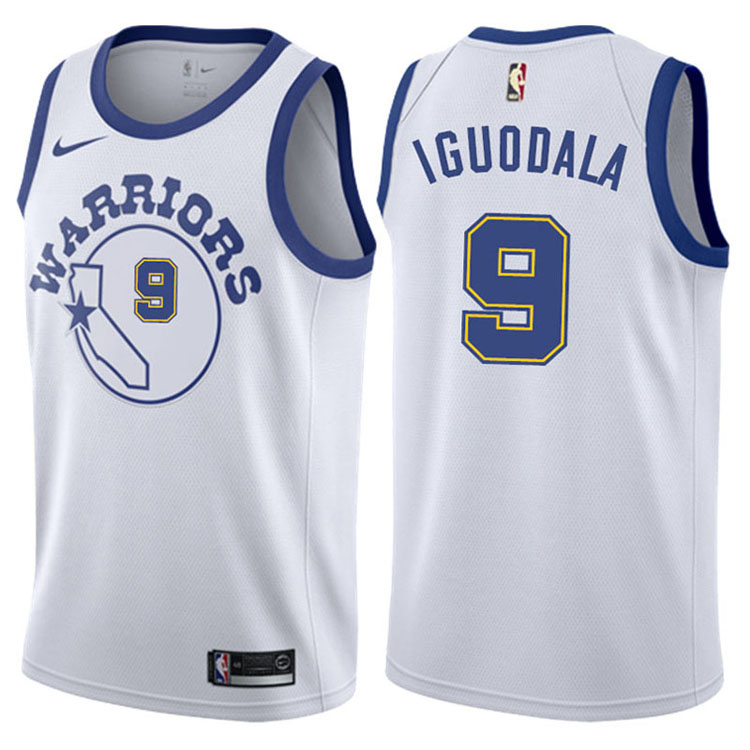 2017-18 Andre Iguodala Golden State Warriors #9 White Hardwood Classic Edition Swingman Jersey