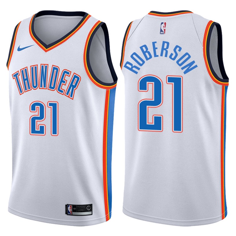 2017-18 Season Andre Roberson Oklahoma City Thunder #21 Association White Jersey