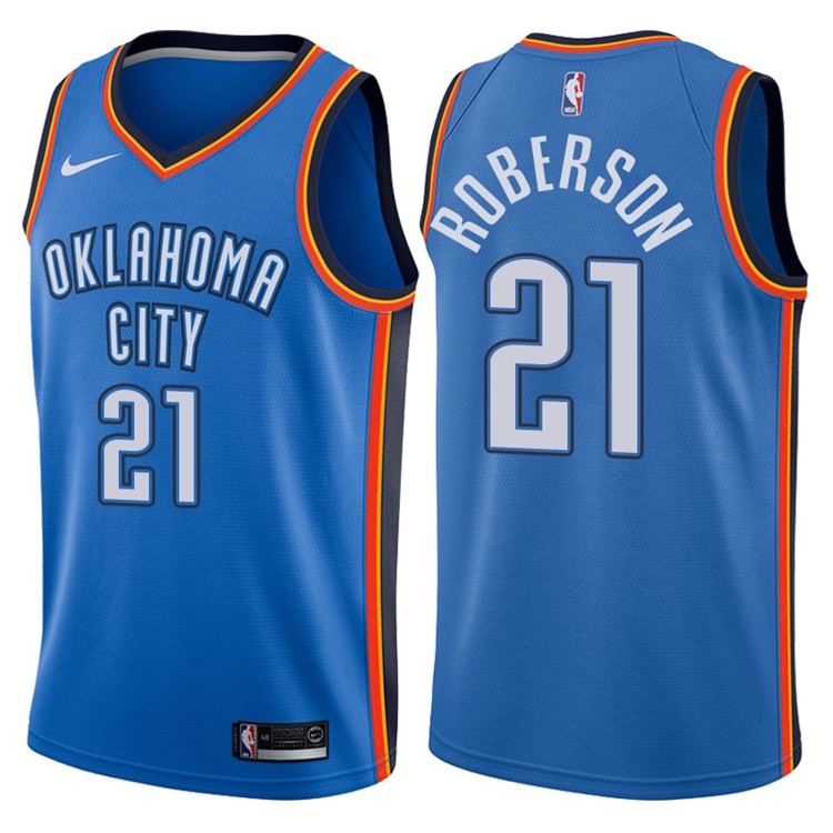 2017-18 Season Andre Roberson Oklahoma City Thunder #21 Icon Blue Jersey