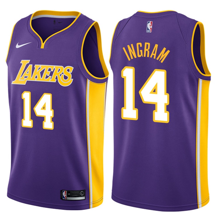 2017-18 Season Brandon Ingram Los Angeles Lakers #14 Statement Purple Jersey 2017-18 Season Brandon Ingram Los Angeles Lakers #14 Statement Purple Jersey