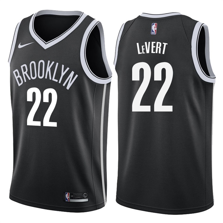 2017-18 Season Caris LeVert Brooklyn Nets #22 Icon Black Swingman Jersey