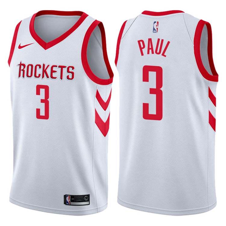 2017-18 Season Chris Paul Houston Rockets #3 Association White Jersey 2017-18 Season Chris Paul Houston Rockets #3 Association White Jersey
