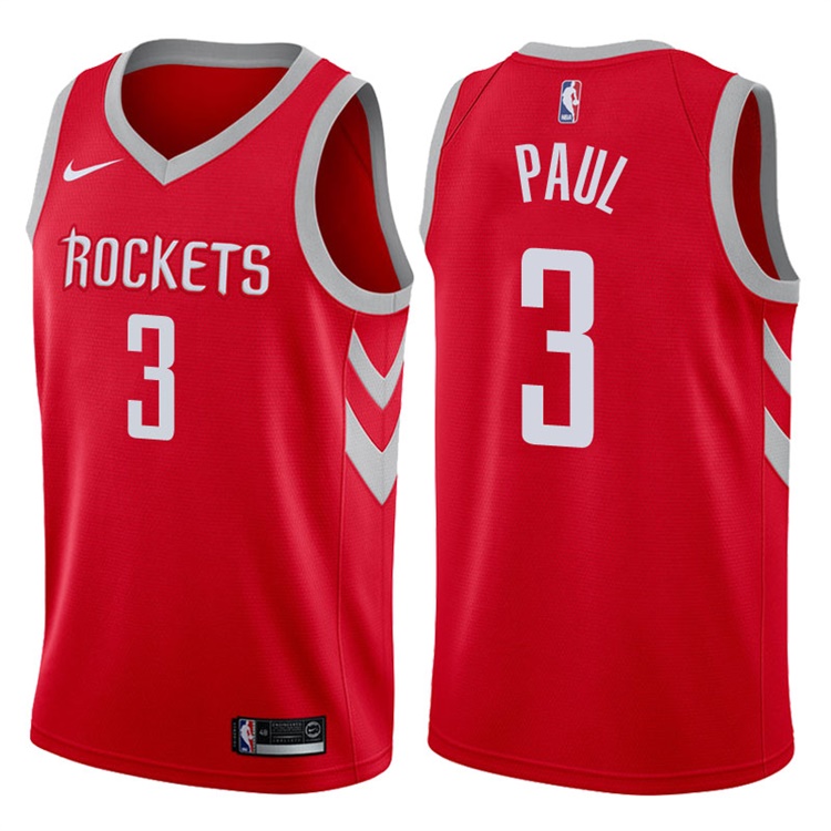 2017-18 Season Chris Paul Houston Rockets #3 Icon Red Jersey