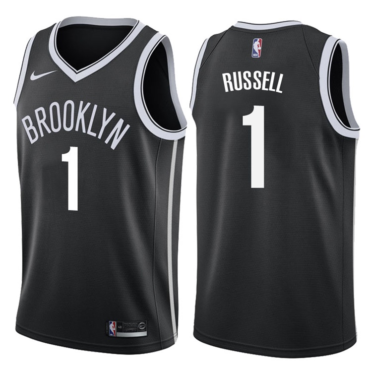 2017-18 Season D'Angelo Russell Brooklyn Nets #1 Icon Black Swingman Jersey
