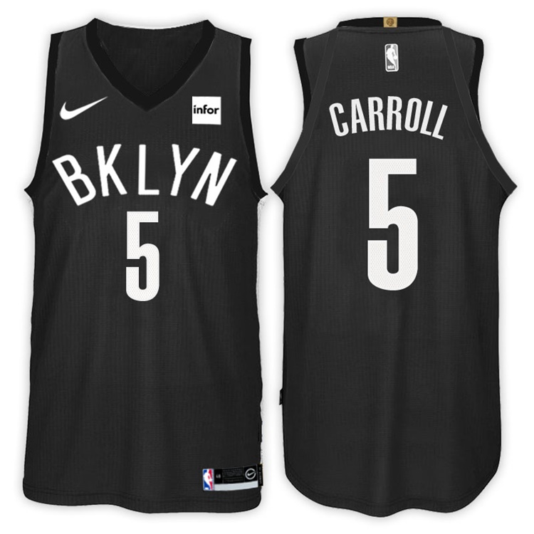 2017-18 Season DeMarre Carroll Brooklyn Nets #5 Statement Black Swingman Jersey