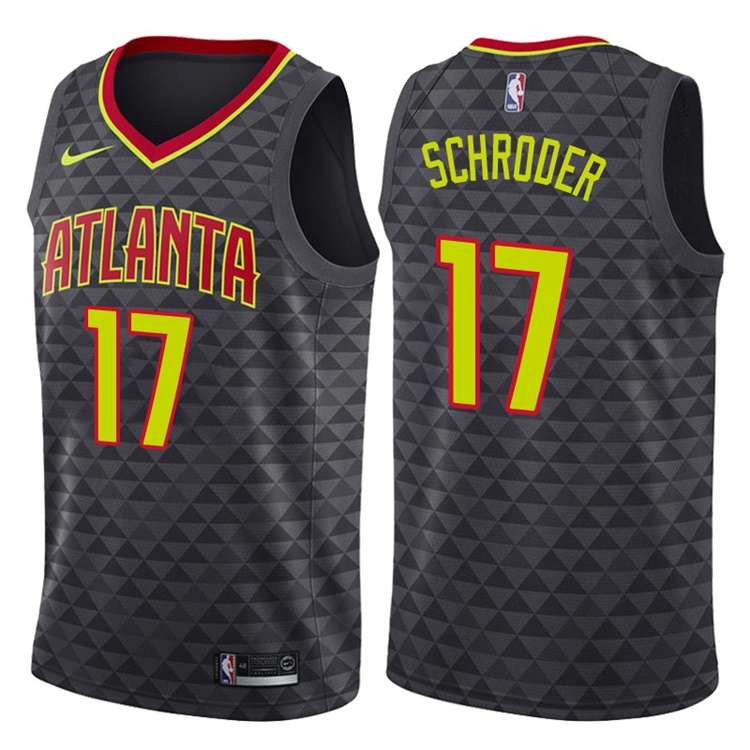 2017-18 Season Dennis Schroder Atlanta Hawks #17 Icon Black Swingman Jersey