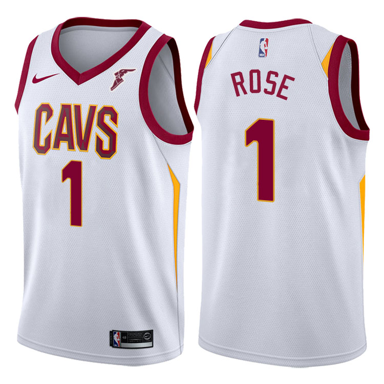 2017-18 Season Derrick Rose Cleveland Cavaliers #1 Association White Jersey