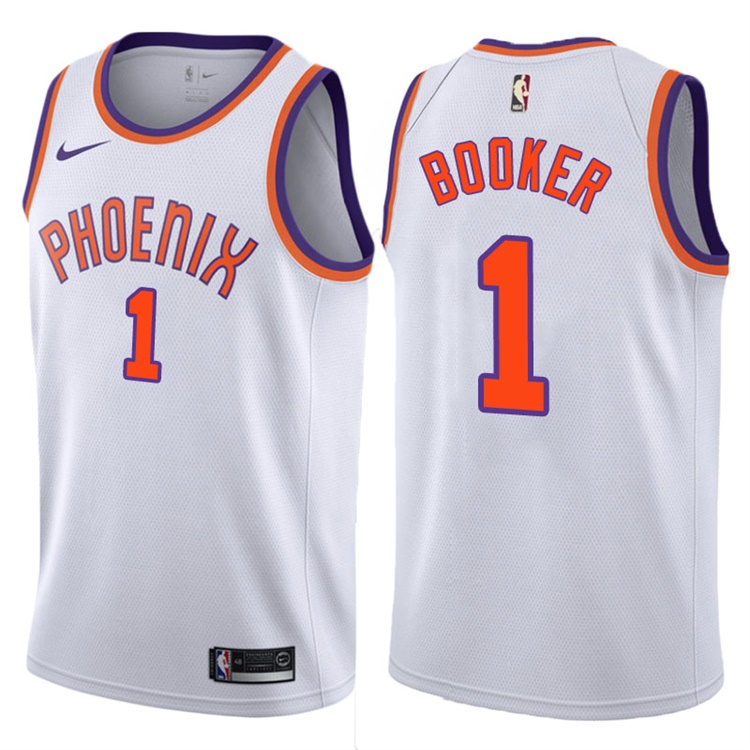 2017-18 Devin Booker Phoenix Suns #1 White Hardwood Classic Edition Swingman Jersey 2017-18 Devin Booker Phoenix Suns #1 White Hardwood Classic Edition Swingman Jersey