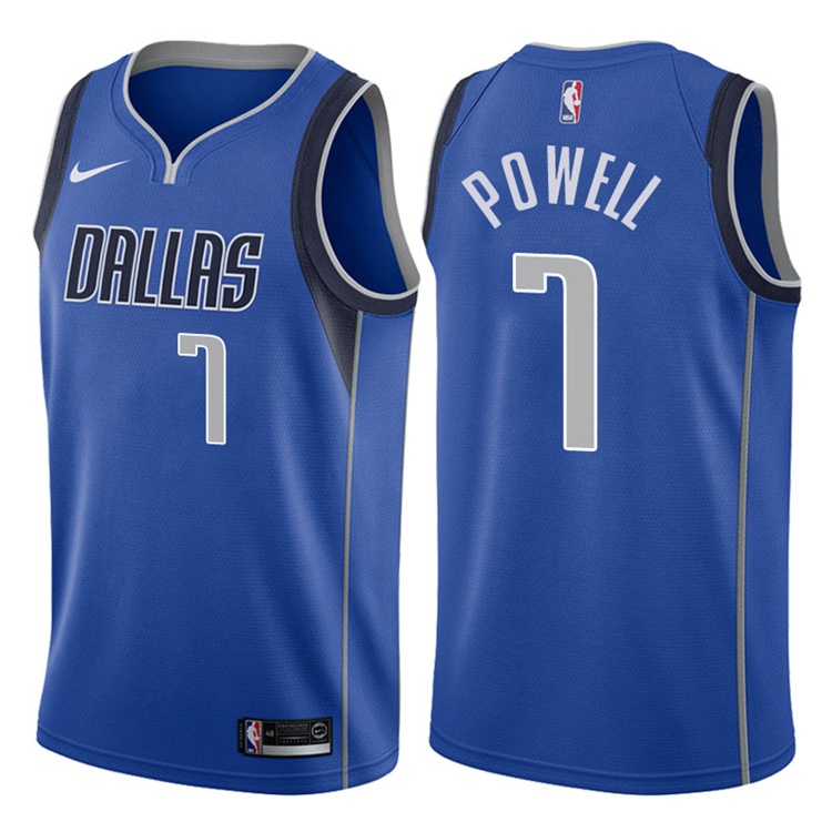2017-18 Season Dwight Powell Dallas Mavericks #7 Icon Royal Swingman Jersey