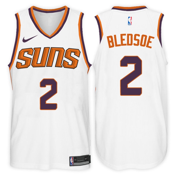 2017-18 Season Eric Bledsoe Phoenix Suns #2 Association White Jersey 2017-18 Season Eric Bledsoe Phoenix Suns #2 Association White Jersey