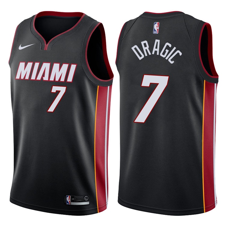 2017-18 Season Goran Dragic Miami Heat #7 Icon Black Swingman Jersey