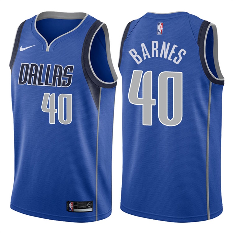 2017-18 Season Harrison Barnes Dallas Mavericks #40 Icon Royal Swingman Jersey