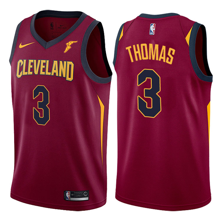 2017-18 Season Isaiah Thomas Cleveland Cavaliers #3 Icon Wine Jersey