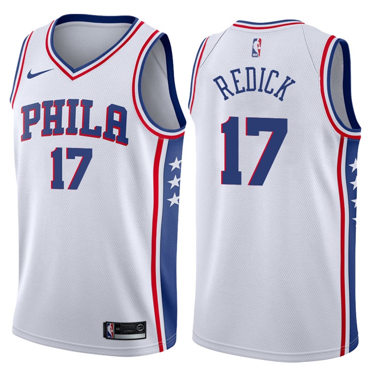 2017-18 Season J.J. Redick Philadelphia 76ers #17 Association White Jersey 2017-18 Season J.J. Redick Philadelphia 76ers #17 Association White Jersey