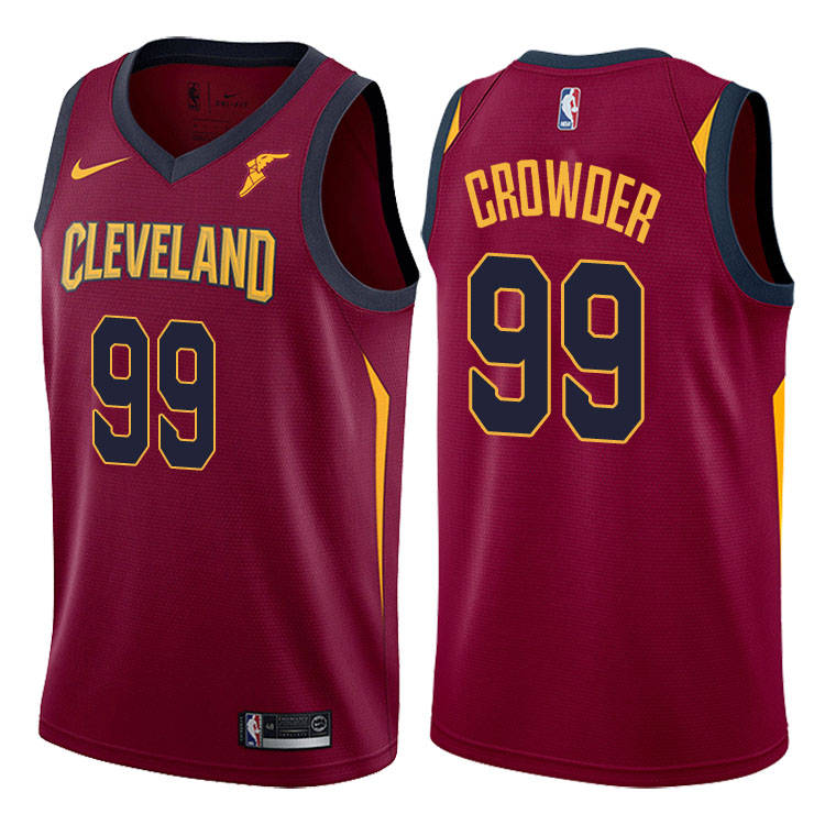 2017-18 Season Jae Crowder Cleveland Cavaliers #99 Icon Goodyear Wine Jersey