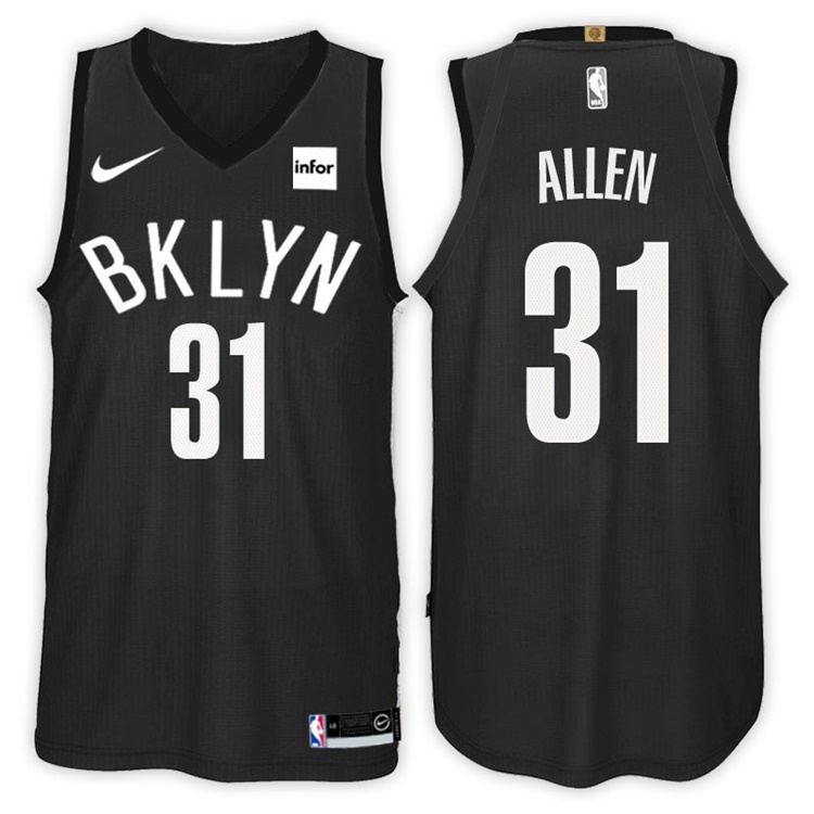 2017-18 Season Jarrett Allen Brooklyn Nets #31 Statement Black Swingman Jersey