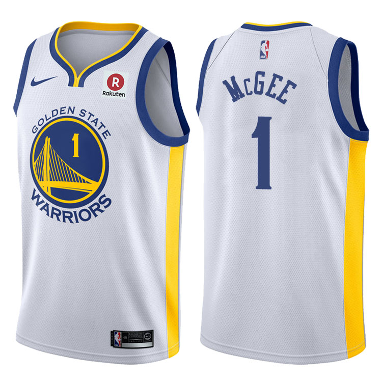 2017-18 Season JaVale McGee Golden State Warriors #1 Association Rakuten White Jersey