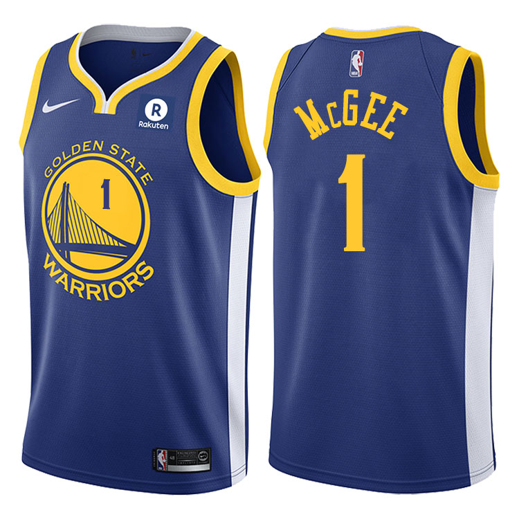 2017-18 Season JaVale McGee Golden State Warriors #1 Icon Rakuten Royal Jersey