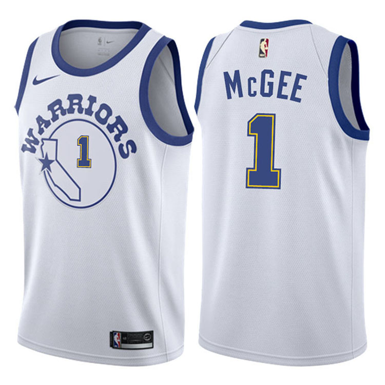 2017-18 JaVale McGee Golden State Warriors #1 White Hardwood Classic Edition Swingman Jersey