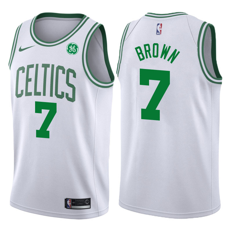 2017-18 Season Jaylen Brown Boston Celtics #7 Association GE White Jersey 2017-18 Season Jaylen Brown Boston Celtics #7 Association GE White Jersey