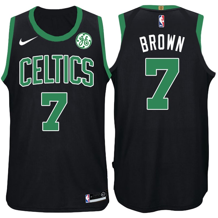 2017-18 Season Jaylen Brown Boston Celtics #7 Statement GE Black Jersey 2017-18 Season Jaylen Brown Boston Celtics #7 Statement GE Black Jersey