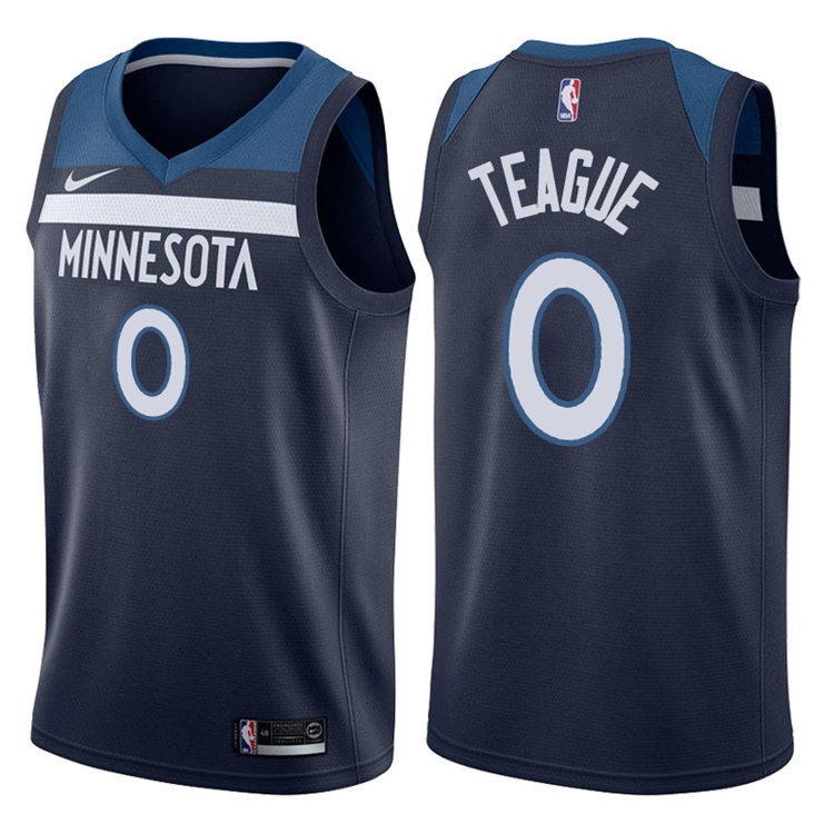 2017-18 Season Jeff Teague Minnesota Timberwolves #0 Icon Navy Swingman Jersey