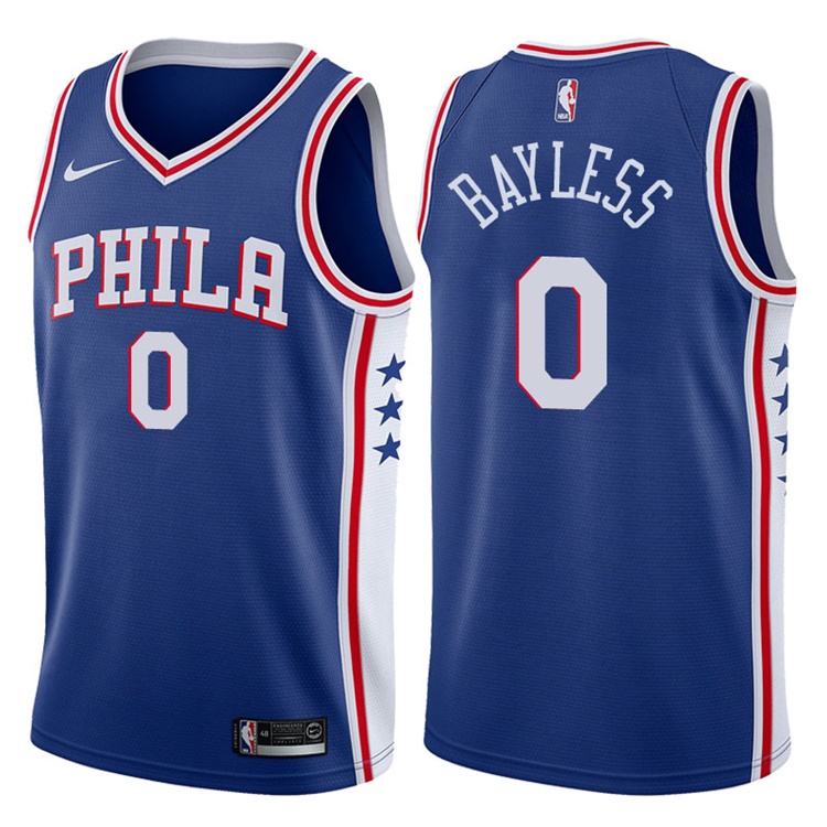 2017-18 Season Jerryd Bayless Philadelphia 76ers #0 Icon Blue Jersey