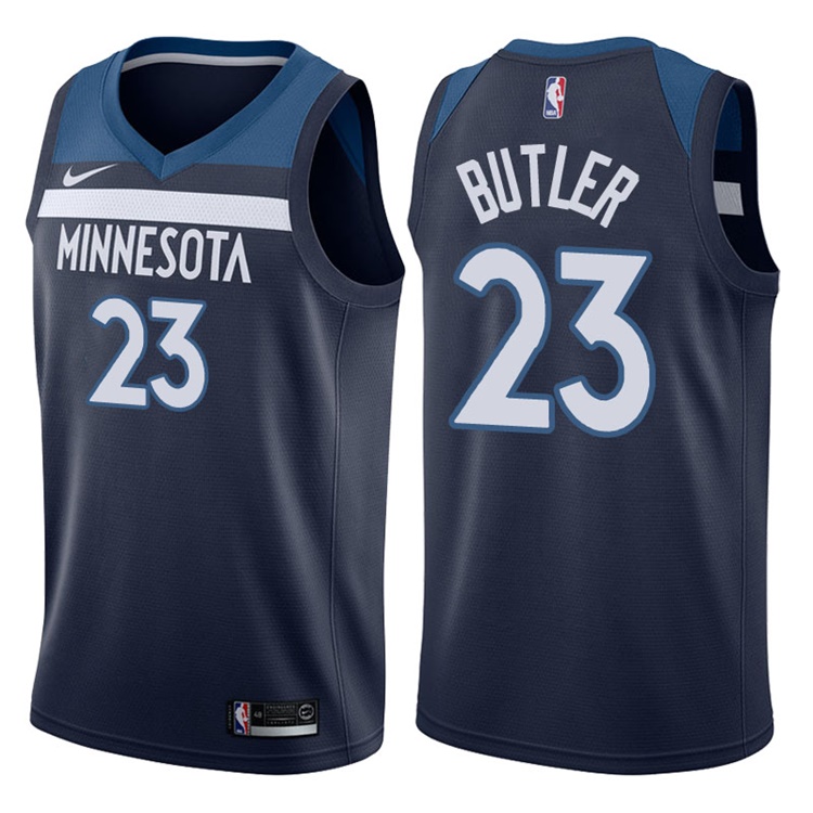 2017-18 Season Jimmy Butler Minnesota Timberwolves #23 Icon Navy Swingman Jersey