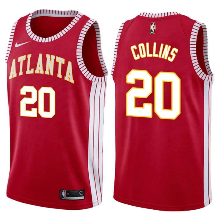 2017-18 John Collins Atlanta Hawks #20 Red Hardwood Classic Edition Swingman Jersey 2017-18 John Collins Atlanta Hawks #20 Red Hardwood Classic Edition Swingman Jersey
