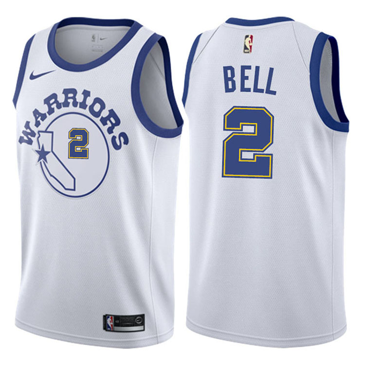 2017-18 Jordan Bell Golden State Warriors #2 White Hardwood Classic Edition Swingman Jersey