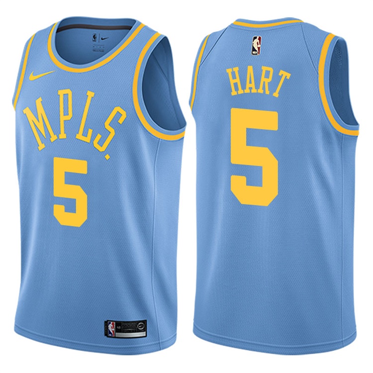 2017-18 Josh Hart Los Angeles Lakers #5 Blue Hardwood Classic Edition Swingman Jersey