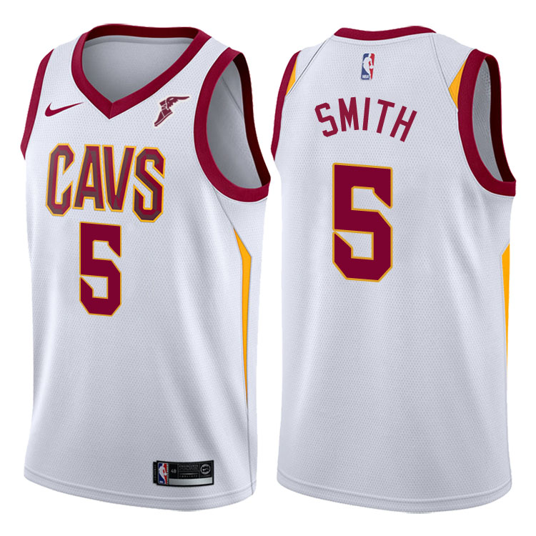 2017-18 Season JR Smith Cleveland Cavaliers #5 Association White Jersey