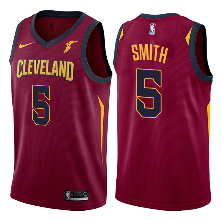 2017-18 Season JR Smith Cleveland Cavaliers #5 Icon Wine Jersey