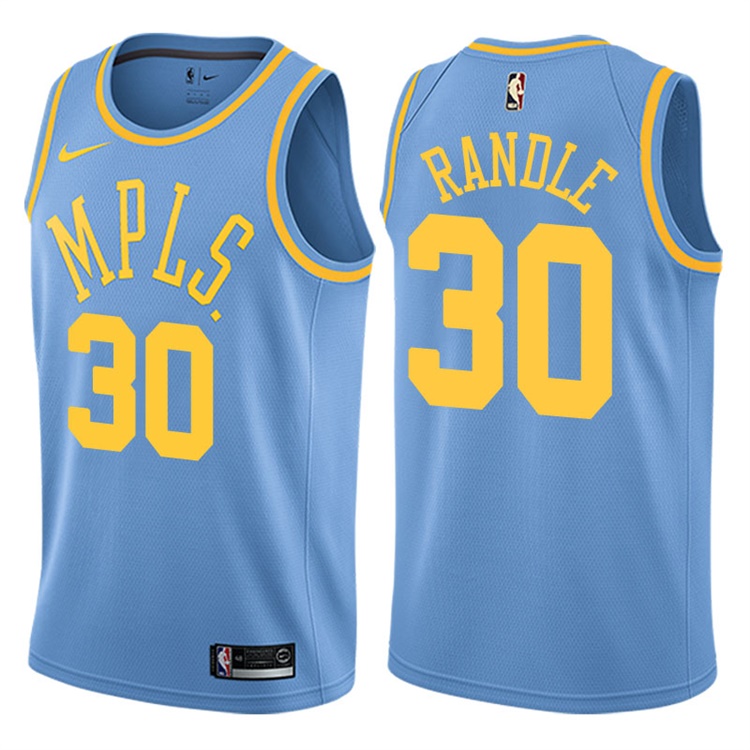 2017-18 Julius Randle Los Angeles Lakers #30 Blue Hardwood Classic Edition Swingman Jersey