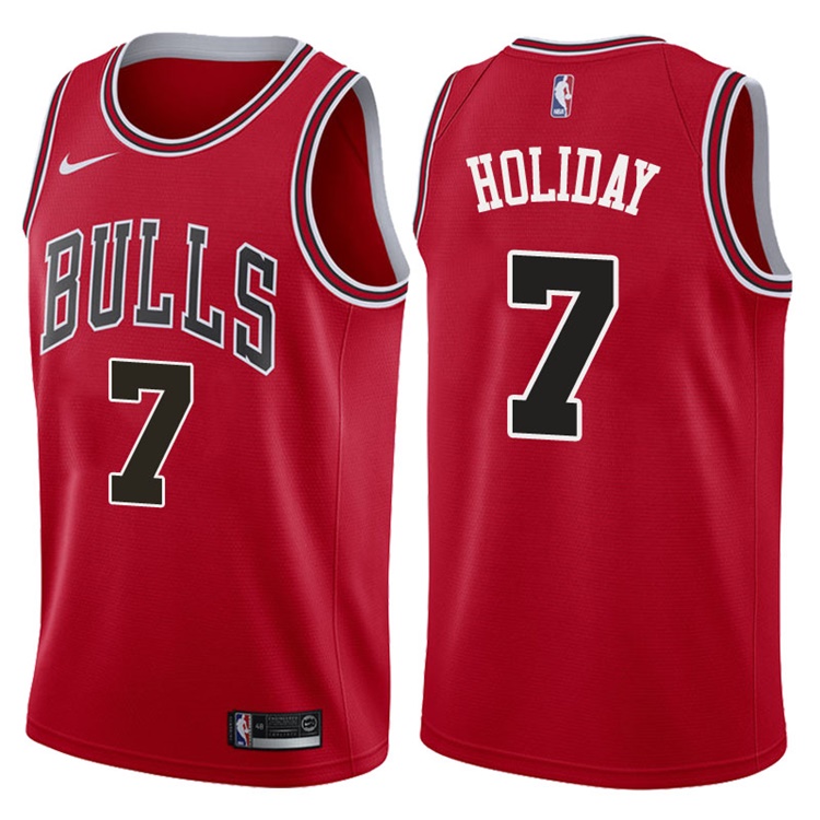 2017-18 Season Justin Holiday Chicago Bulls #7 Icon Red Jersey