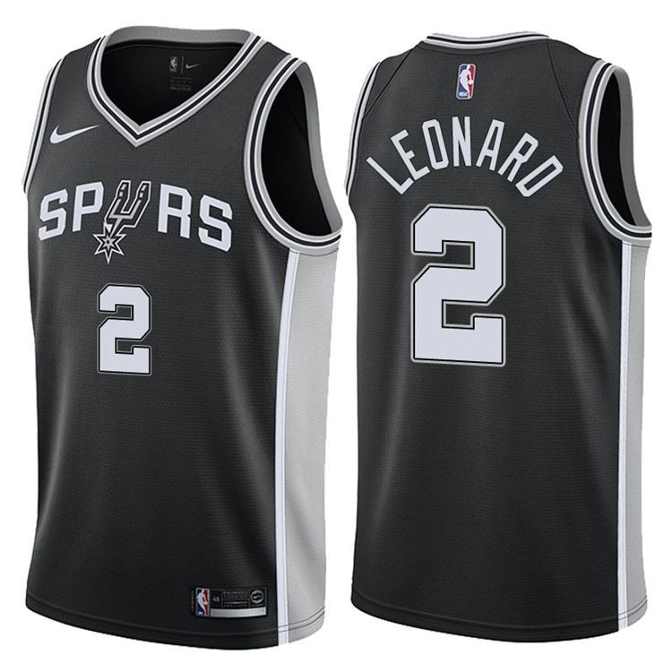 2017-18 Season Kawhi Leonard San Antonio Spurs #2 Icon Black Jersey