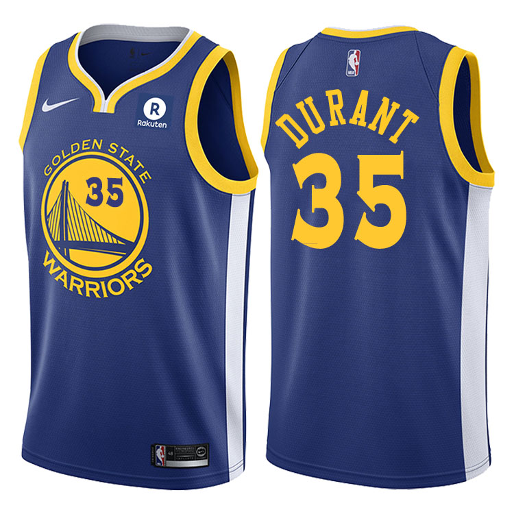 2017-18 Season Kevin Durant Golden State Warriors #35 Icon Rakuten Royal Jersey