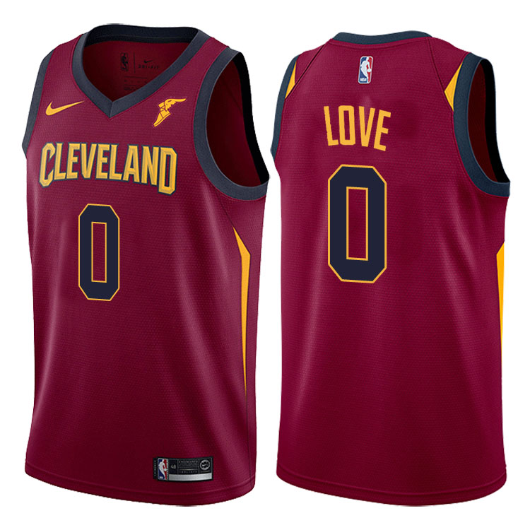 2017-18 Season Kevin Love Cleveland Cavaliers #0 Icon Wine Jersey