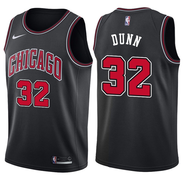 2017-18 Season Kris Dunn Chicago Bulls #32 Statement Black Jersey