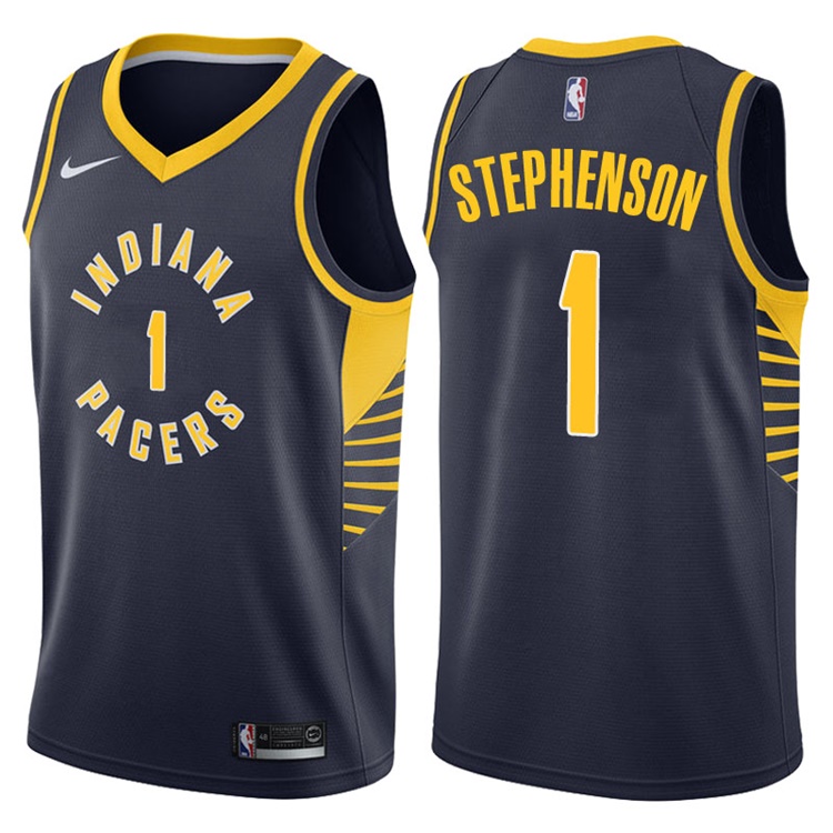 2017-18 Season Lance Stephenson Indiana Pacers #1 Icon Navy Swingman Jersey