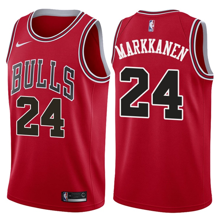 2017-18 Season Lauri Markkanen Chicago Bulls #24 Icon Red Jersey