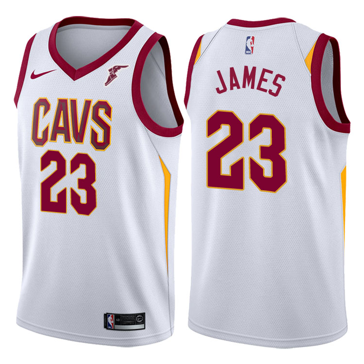 2017-18 Season LeBron James Cleveland Cavaliers #23 Association White Jersey
