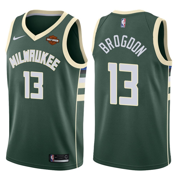 2017-18 Season Malcolm Brogdon Milwaukee Bucks #13 Icon Green Jersey