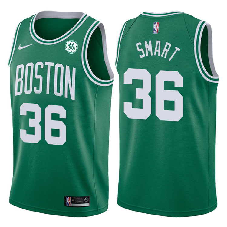 2017-18 Season Marcus Smart Boston Celtics #36 Icon GE Green Jersey