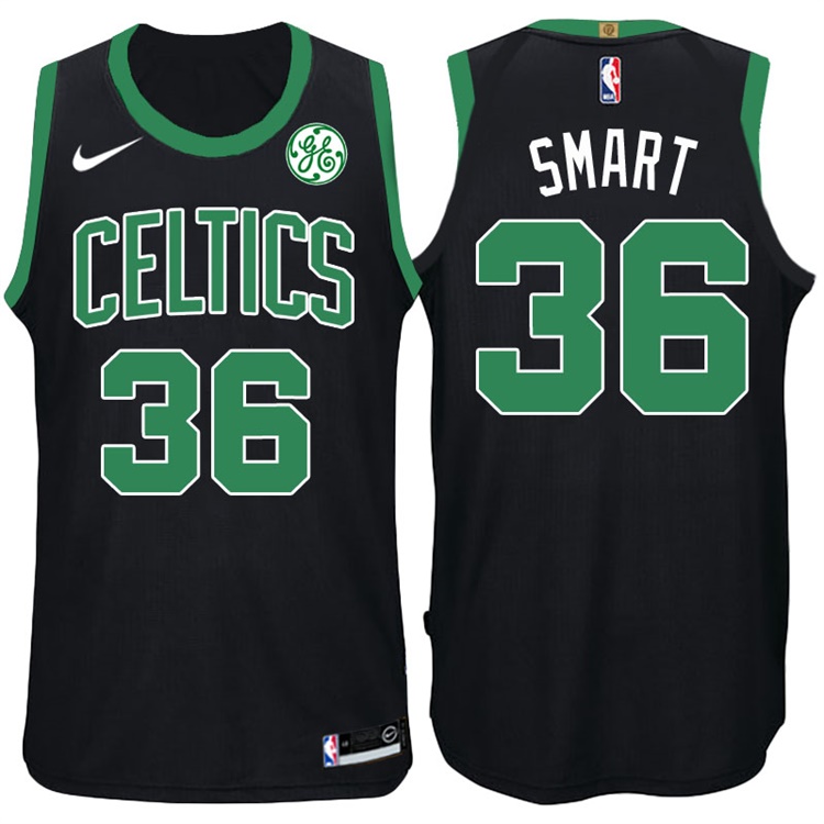 2017-18 Season Marcus Smart Boston Celtics #36 Statement GE Black Jersey