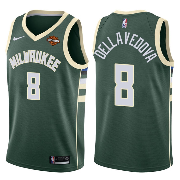 2017-18 Season Matthew Dellavedova Milwaukee Bucks #8 Icon Green Jersey