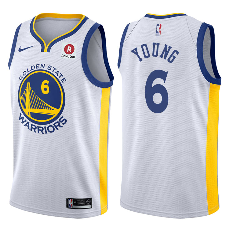 2017-18 Season Nick Young Golden State Warriors #6 Association Rakuten White Jersey