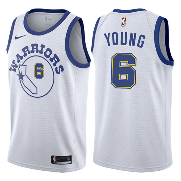 2017-18 Nick Young Golden State Warriors #6 White Hardwood Classic Edition Swingman Jersey