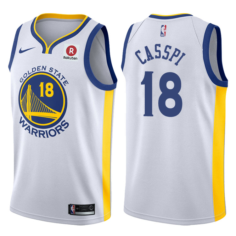 2017-18 Season Omri Casspi Golden State Warriors #18 Association Rakuten White Jersey 2017-18 Season Omri Casspi Golden State Warriors #18 Association Rakuten White Jersey