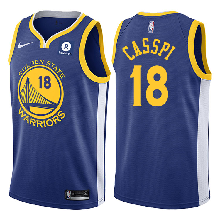 2017-18 Season Omri Casspi Golden State Warriors #18 Icon Rakuten Royal Jersey